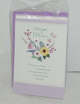 Hallmark I Love You Mom Purple White Happy Birthday Card Set of 4 image 2
