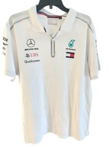 Mercedes AMG Petronas F1  Men&#39;s Team Polo Qualcomm , UBS Bose White XXL - £62.47 GBP