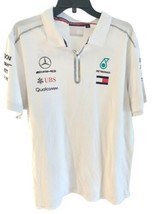 Mercedes AMG Petronas F1  Men&#39;s Team Polo Qualcomm , UBS Bose White XXL - £61.22 GBP