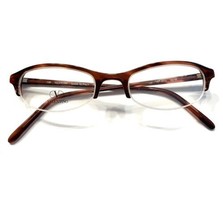 Designer Valentino 5194 Half Rim Plastic Amber Eyeglasses Made In Italy - £46.71 GBP