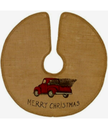 Merry Christmas Red Truck burlap Tree Skirt - SALE - $27.35 CAD