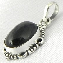 Black Onyx Oval Shape Handmade Sterling Silver Female Necklace Pendant Fest Gift - £22.20 GBP+