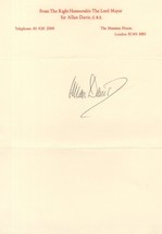 Allan davis gbe 1980s lord mayor of london hand signed letter autograph 176115 p thumb200