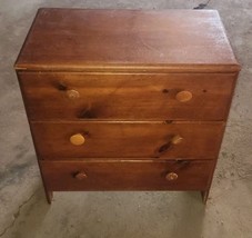 Cute Vintage Solid Wood 3 Drawer Mini Dresser Childs Room Den Bedroom - $49.99