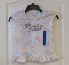 Lucky Brand Shorts and Short Sleeve TOP Set Purple Tie Dye Girls Sz 6 NWT - $14.74