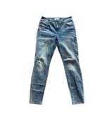 Cabi Womens Size 10 Denim Skinny Jeans Distressed Light Wash Casual - $17.32