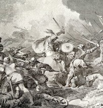 William At Hastings Battle Woodcut Print Victorian 1894 War Military Art... - £31.89 GBP
