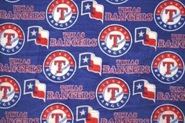 Texas Rangers MLB Major League Baseball Print Fleece Fabric #s6551bf - £30.36 GBP