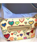 Shoulder Bag Purse Girls Women medium  zippered pockets  solid Hearts - $19.83