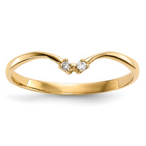 14k 2-stone CZ Wrap Ring R603 - £113.87 GBP