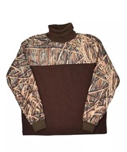 Drake Waterfowl Sweatshirt Mens XL Turtleneck Pullover Mossy Oak Shadow ... - £35.67 GBP