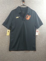 MLB Baltimore Orioles NIKE Cooperstown Collection Polo Shirt Mens Medium Black - $34.64
