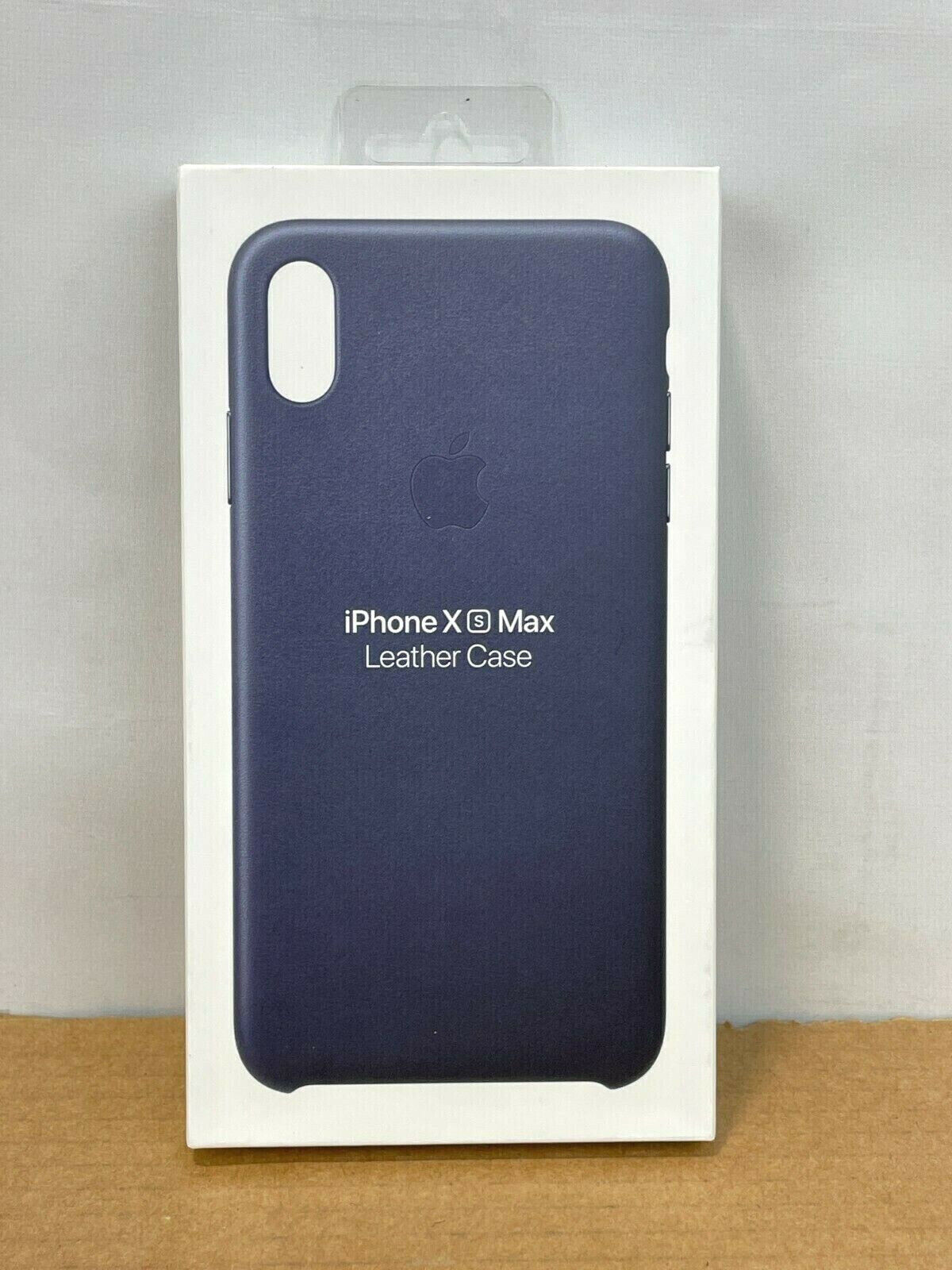 Primary image for BRAND NEW Apple iPhone Xs Max Midnight Blue Leather Case MRWU2ZM/A ❤️✅❤️️