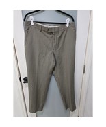 Joseph Abboud REDA 100% Wool Dress Pants 36 | Brown Micro Plaid Flat Fro... - $725.40 MXN