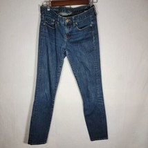 J Crew Jeans Womens Size 26 Blue Skinny Ankle High Rise Pants Gently Used - £13.20 GBP