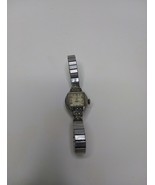 Vintage Ladies Art Deco Helbros Watch Yellow Rhinestones Manual Wind Sil... - $619.43 MXN
