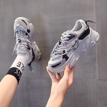 Women Sneakers White Black Designer Shoes Woman Autumn  Spring Chunky Sneakers F - £27.92 GBP