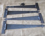 4 LARGE Strap T Hinges 18&quot; Tee Hand Forged In Fire Barn Rustic Door Iron... - £86.90 GBP