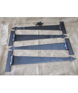 4 LARGE Strap T Hinges 18&quot; Tee Hand Forged In Fire Barn Rustic Door Iron... - £85.90 GBP