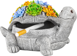 LESES Ashtray, Outdoor Ashtray with Lid Smokeless Waterproof Ash Tray with Cute  - £17.98 GBP