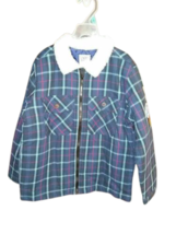 Garanimals 365 Kids Navy Plaid Sherpa Collar Jacket Boys size 5 - £12.64 GBP