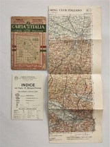 Lot 1908 Antique Carta D&#39;italia Touring Club Italy Map Travel Bologna - £69.78 GBP