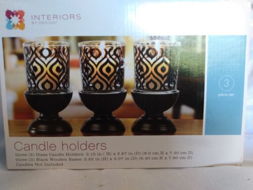 Candle Holders 3 piece Gift Set by Interiors by Design. New open box - $23.38
