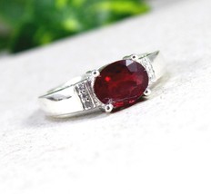 Natural ruby ring Statement Handmade Ring, raw ruby ring, Wedding Gift Ring, Ann - £52.76 GBP