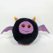 Ty Beanie Baby Batty the Black Bat Halloween Purple Wings Orange Ears 5&quot; - £12.44 GBP