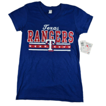 Texas Rangers District Women&#39;s Small Logo Short Sleeve T-Shirt Blue New - £12.51 GBP