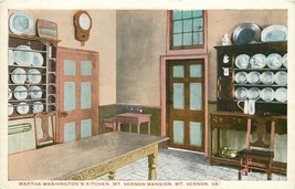 DB Postcard VA E216 Martha Washingtons Kitchen Mt Vernon Mansion Interior Cook - $6.93