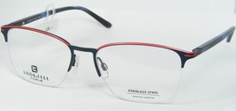 LOOK &amp; FEEL Bi 7090-10 Negro Mate/Rojo Gafas 55-17-140mm Alemania - £58.97 GBP