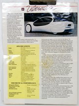 1992 General Motors Ultralite Concept Car Auto Show Brochure	4849 - $7.91