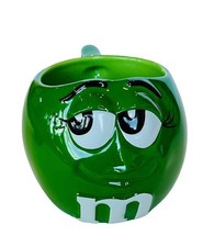 M&amp;Ms Green Coffee Mug Cup Mars 1997 vtg anthropomorphic candy bar movie theater - £5.88 GBP