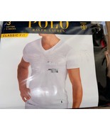 Polo Ralph Lauren ~ Mens 3-Pack T-Shirts V-Neck Undershirts Classic Blac... - $53.91 CAD