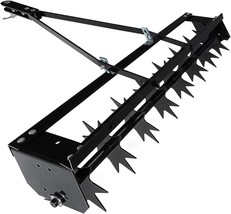 32&quot; Tow Behind Plug Lawn Aerator With Soil Penetrator Spikes And, Black - $110.93