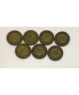 LOT OF SEVEN (7) METROPOLITAN TRANSIT AUTHORITY TOKENS ONE FARE - £5.60 GBP