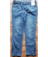 Cat &amp; Jack Brand ~ Girl&#39;s Size 14 ~ Medium Wash Blue Jeans ~ Pleated Hem - £17.60 GBP