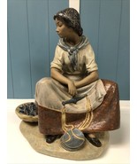 Vtg LLADRO Fisherwoman Large 15” State  Fisher woman Figurine Girl RETIR... - £418.15 GBP