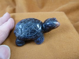 Y-TUR-LAO-707 Dark blue sodalite TURTLE tortoise FIGURINE gemstone turtles - $23.36