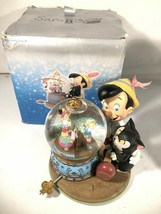 Raro Disney Pinocchio Y Figaro Magia Musical Animados Bola de Nieve Brahm - £122.88 GBP