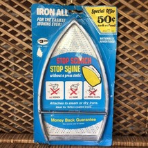 NOS Vintage 1977 IRON ALL Stop Scorch Stop Shine Iron Attachment Stacy Products - £17.92 GBP