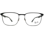 Ray-Ban Eyeglasses Frames RB6363 2904 Solid Black Square Wire Rim 54-18-145 - $83.93