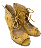 altar&#39;d state Gold Leather Bootie Sandal Size 6.5 - $26.02 CAD