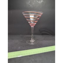 Pier 1 Martini Glass, Swirline Red and White Design, Replacement Glass, ... - $16.25 CAD