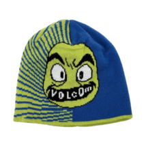 Volcom Faces Beanie Knit Hat Blue/Green One-Size Acrylic - $11.88