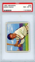 1950 Bowman Eddie Kazak #36 PSA 8 P1266 - £781.16 GBP