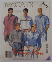 MCCALLS PATTERN #3477 MENS SHIRT BUTTONED FRONT POCKETS LONG SZ 44-48 UN... - £7.72 GBP