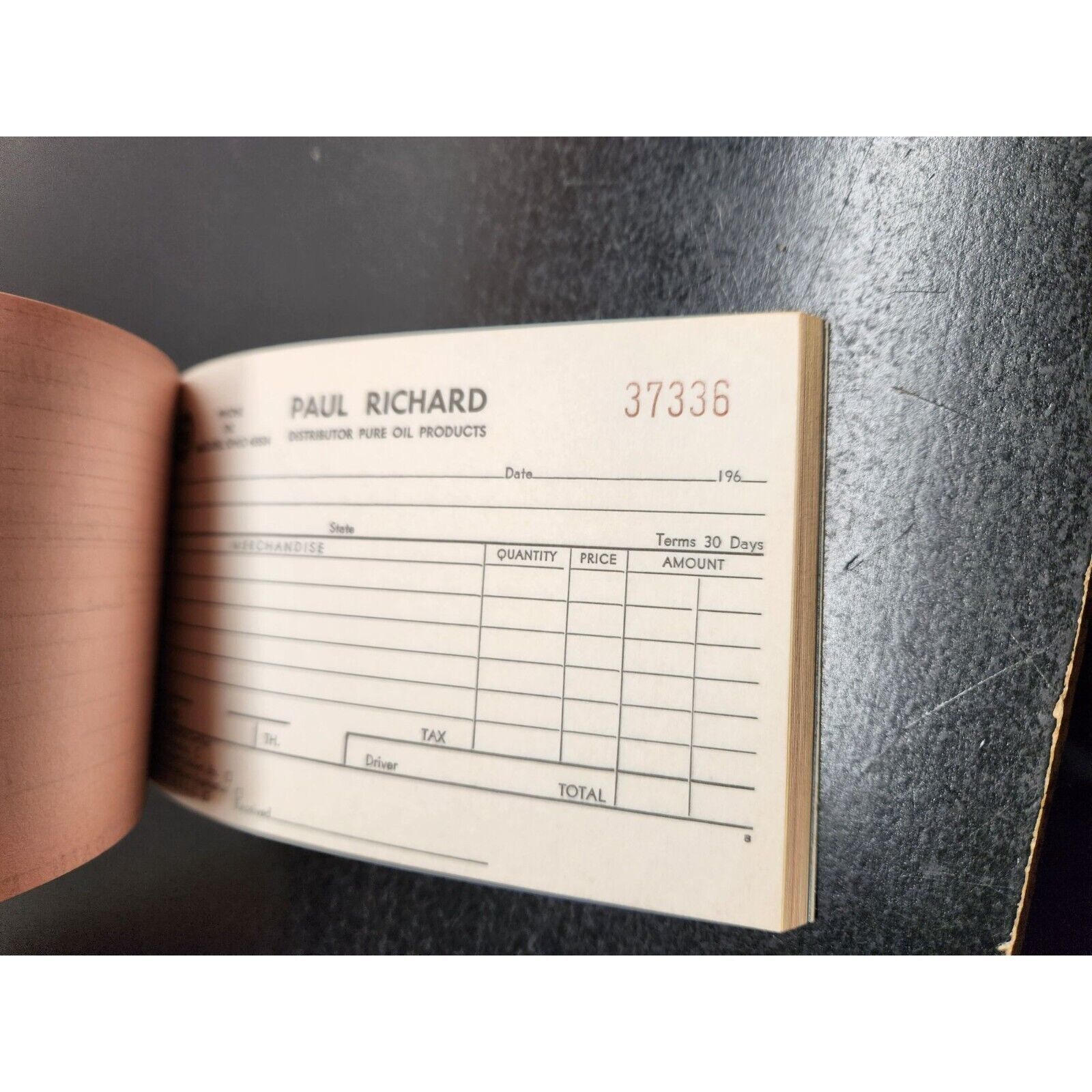 Pure Oil Distributer Paul Richard Receipt Book starts with 37336 - 1960's - £28.31 GBP