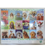Buffalo 1500 Piece Puzzle IT&#39;S A RUFF LIFE Dressed up Dogs and Pups - £32.93 GBP